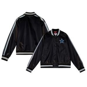 NWT NFL Mitchell & Ness Throwback Dallas cowboys satin varsity jacket black M